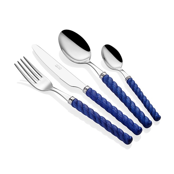 Rope Lacivert 24 Parça Çatal Bıçak Seti ICNVLD14506G_24/ES 