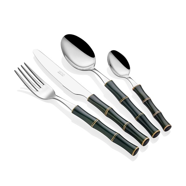 Bamboo Yeşil 24 Parça Çatal Bıçak Seti ICNVLD14407C_24/ES 