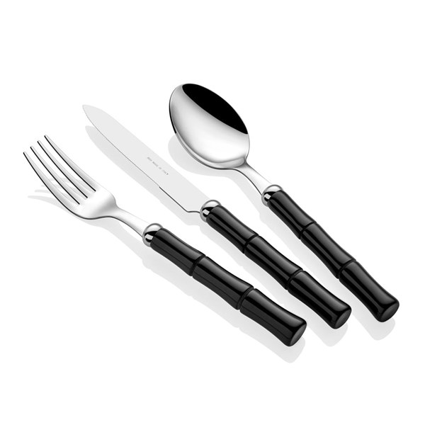 Bamboo Siyah 75 Parça Çatal Bıçak Seti ICRS5775A11 