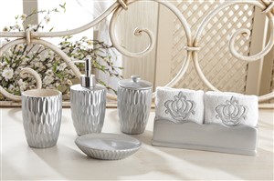 5 Piece Bath Set HSS Silver