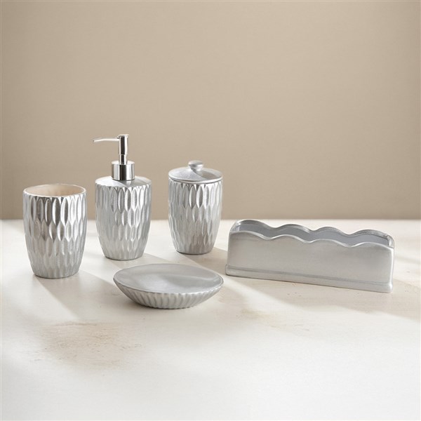 5 Piece Bath Set HSS Silver