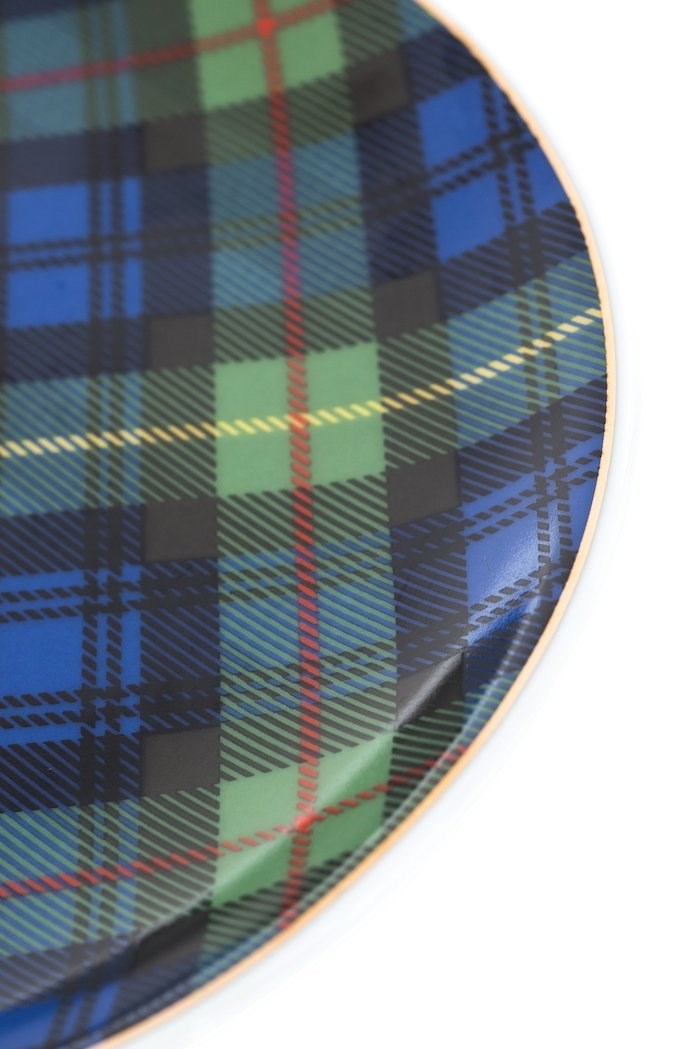 Ekose Yeşil Tabak 17 cm 