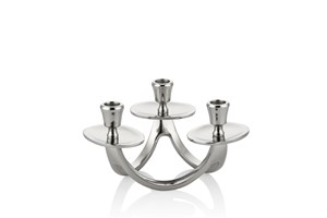 Mimos 3 Pcs Silver Candle Holder 21x21x12.7 cm 1PRG-22061S 