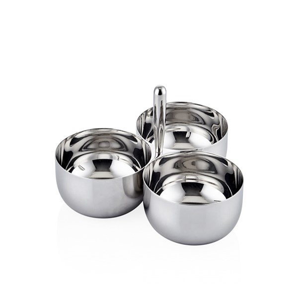 Triple Polish Steel Dish 23x22x10 cm 1BL-9644 