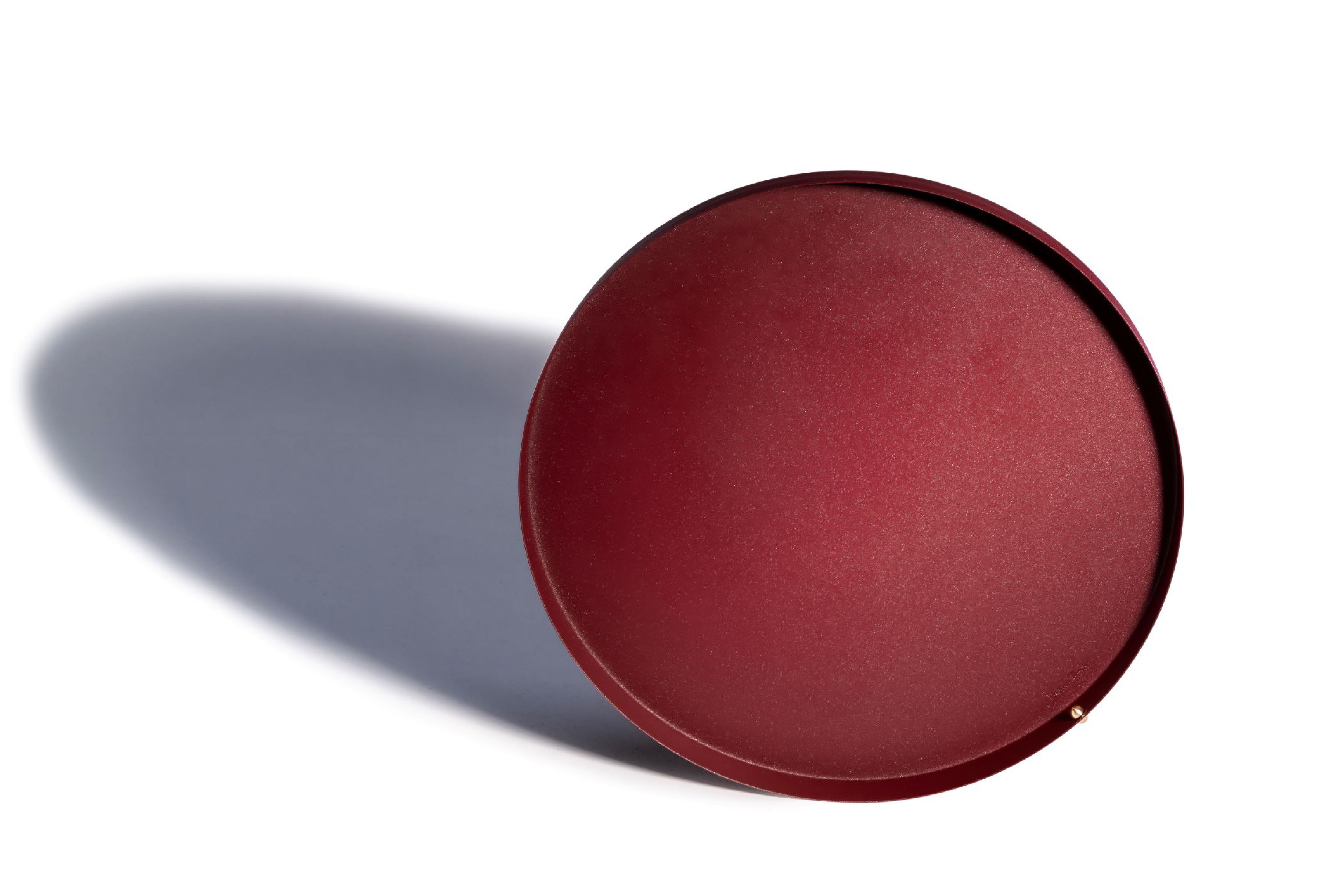 Alder Yuvarlak Bordo Metal Tepsi 37 cm CRD017 