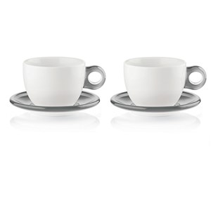 Guzzini Tea Mug, Set of 2- Gray 500.01.21.0631