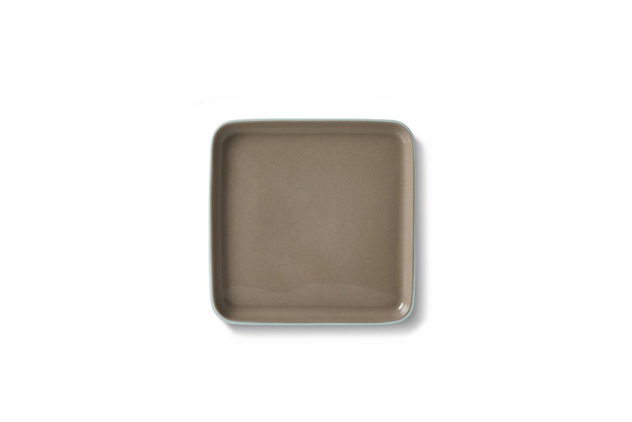 Kare Küçük Boy Tabak Aqua & Taş Parlak KRT01CF0000S1 