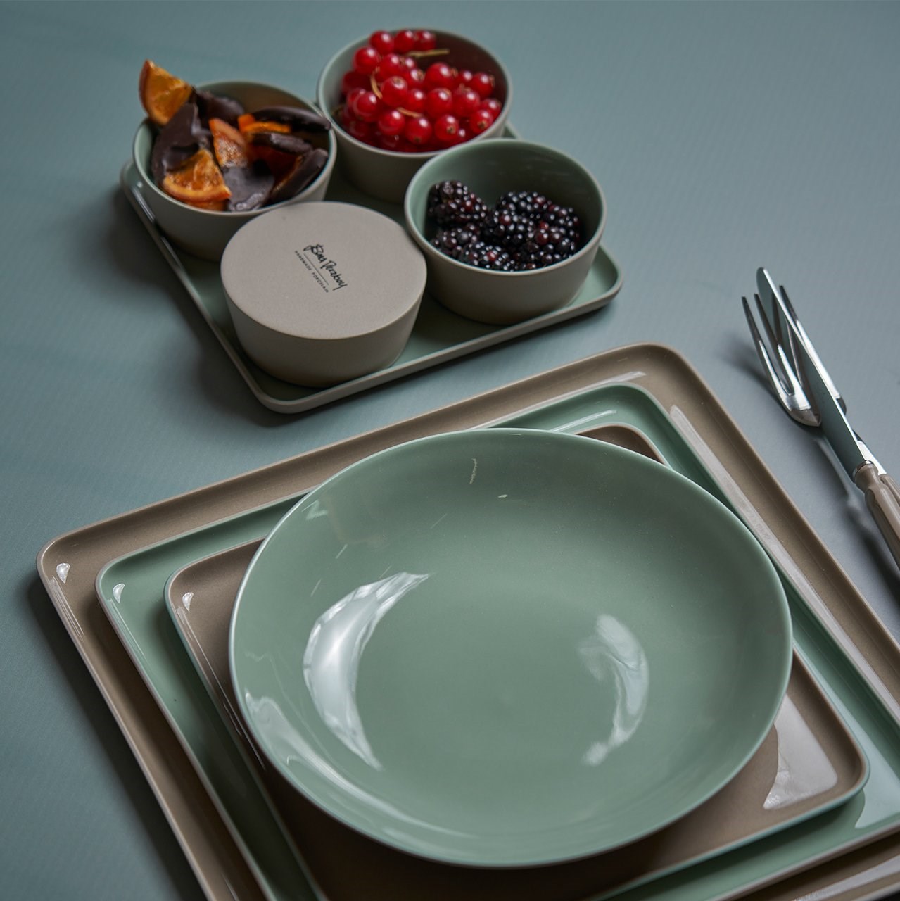 Kare Servis Seti Küçük Boy Taş - Nil Parlak S0309CC5K1KS1 