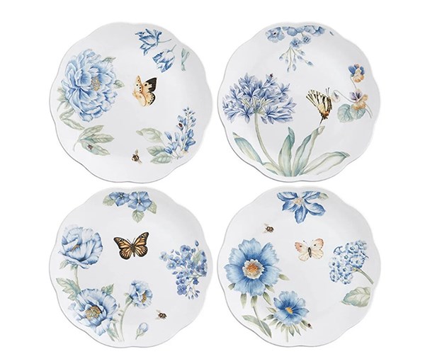 Lenox Blue Butterfly - Pasta Tabağı 4'lü Set 20,5 Cm LEN833416 