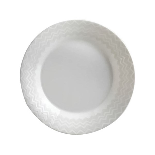 Missoni Zig Zag White - White Gray Plate 22 Cm MIS-MHPZZW03