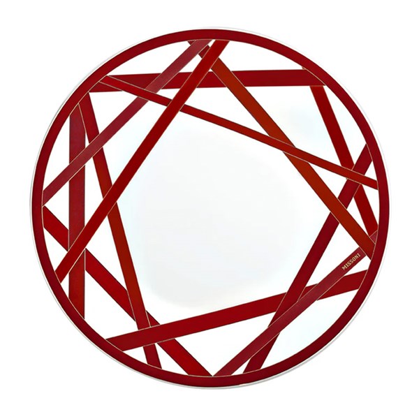 Missoni Nastri Burgundy - Serving Plate& Coaster 32 cm MIS-MHPNBOR07