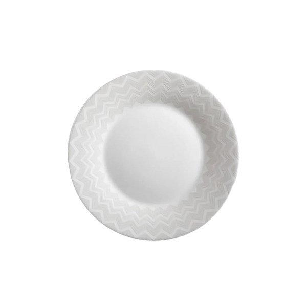Missoni Zig Zag White - White-Gray Dessert Plate 21.5 cm MIS-MHPZZW02