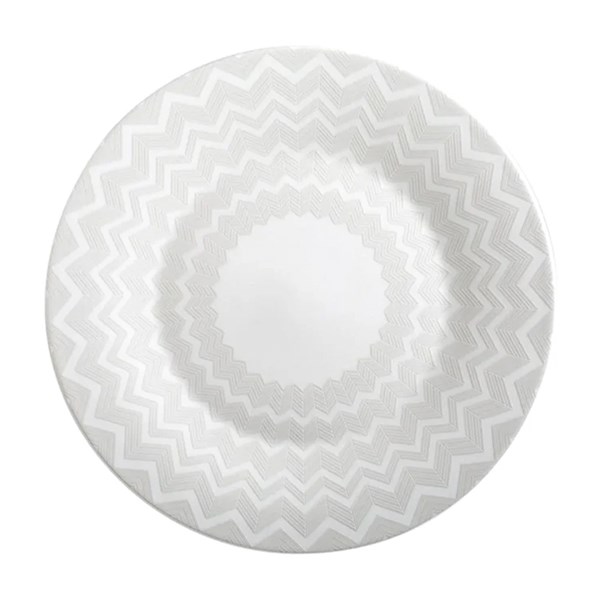 Missoni Zig Zag White - White-Gray Serving Plate 32 cm MIS-MHPZZW07