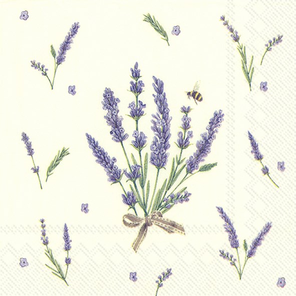 Ihr Kağıt Peçete Bouquet of Lavender 25*25 cm - C 728460 