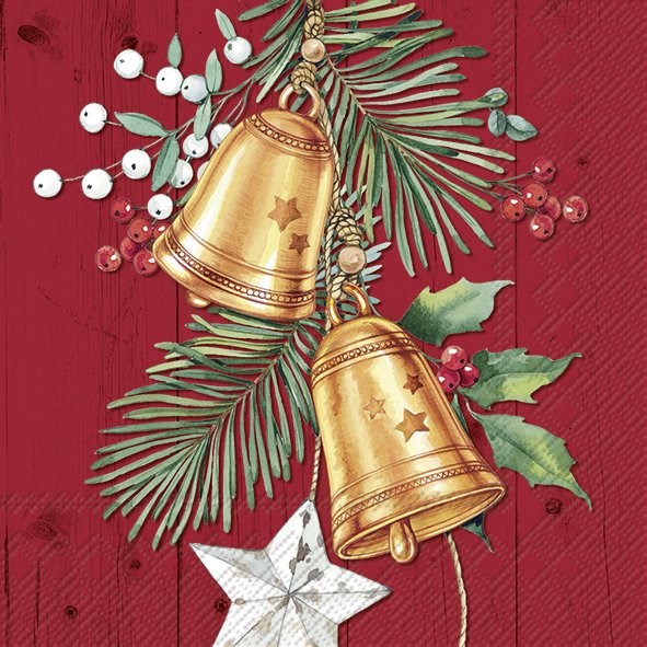Ihr Kağıt Peçete Christmas Bell Red 33*33 Cm - L1016510 