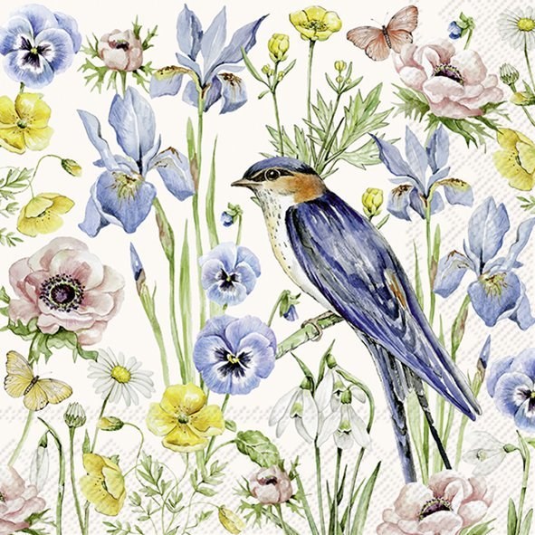 Ihr Paper Napkin Spring Blooms Cream 33*33 cm - L1067660