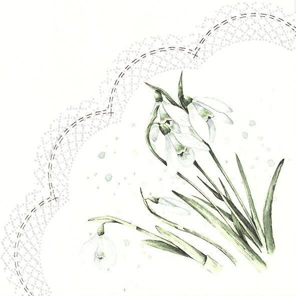 Ihr Paper Napkin Spring Greetings Ø 34 cm - R 904300