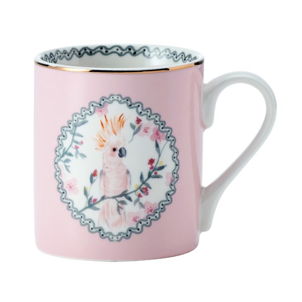 Fine China Kakadu Papağan Desenli Kupa 280 ml MKCANCTOO 