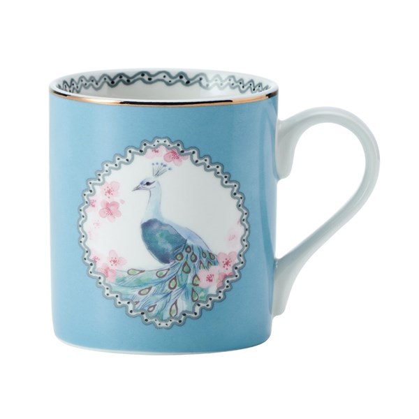 Fine China Tavus Kuşu Desenli Kupa 280 ml MKCANPCOCK 