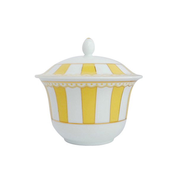 Noritake Carnivale Yellow Sugar Bowl with Lid NK-M-250L T9126 