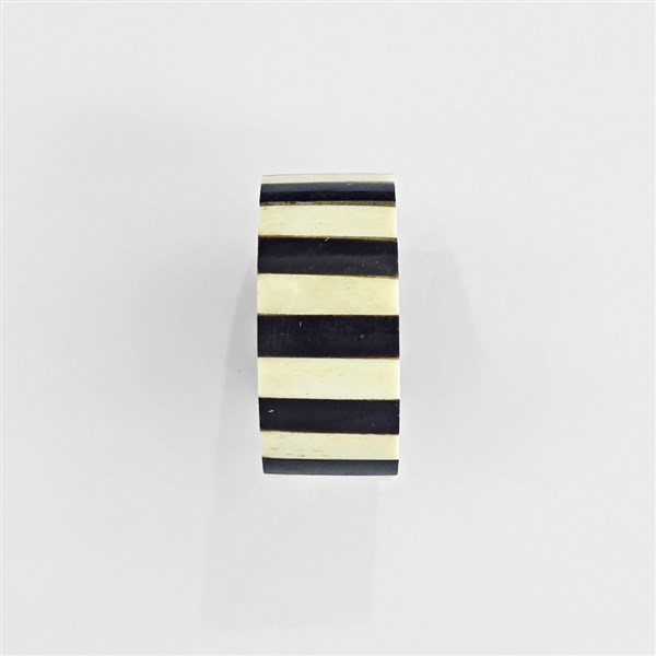 Mkh Ahşap/Resin Peçete Halkası Siyah/Beyaz MI/8756 