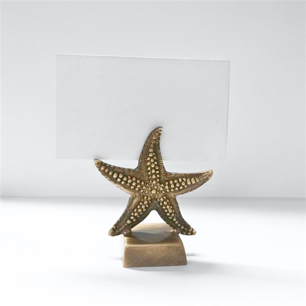 Mkh Starfish Kart Tutucu Antik Pirinç MI/CH-501-AB 