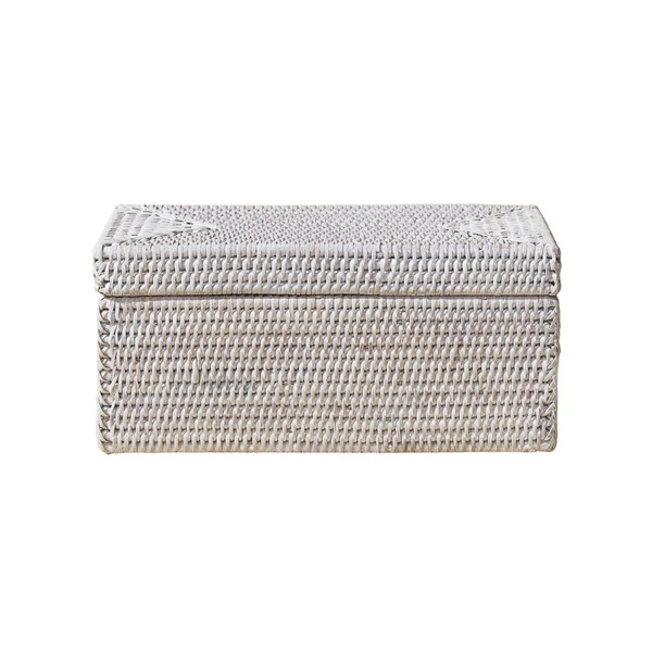 LB-N-2W-186 Lidded Rattan Box 