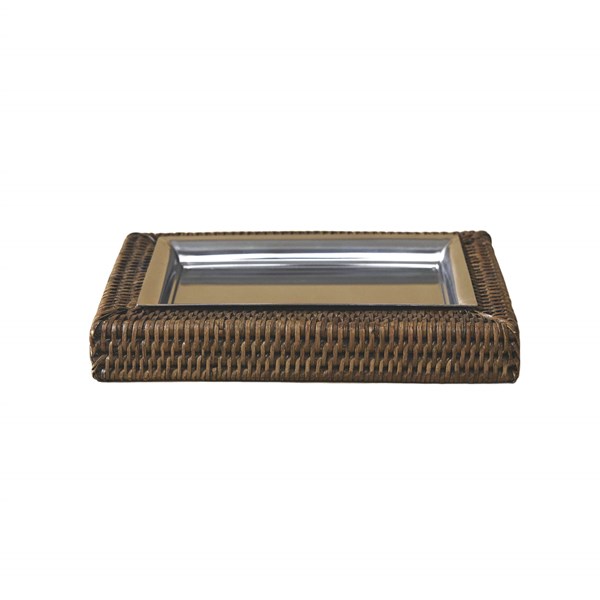 RTP-N-MB-222 Rattan Rectangular Key Holder Tray 