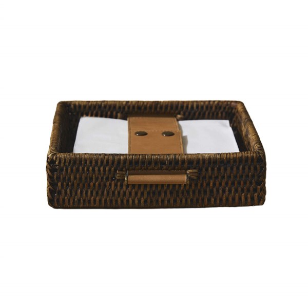 STT-N-DB-239 Rattan Square Napkin Holder 