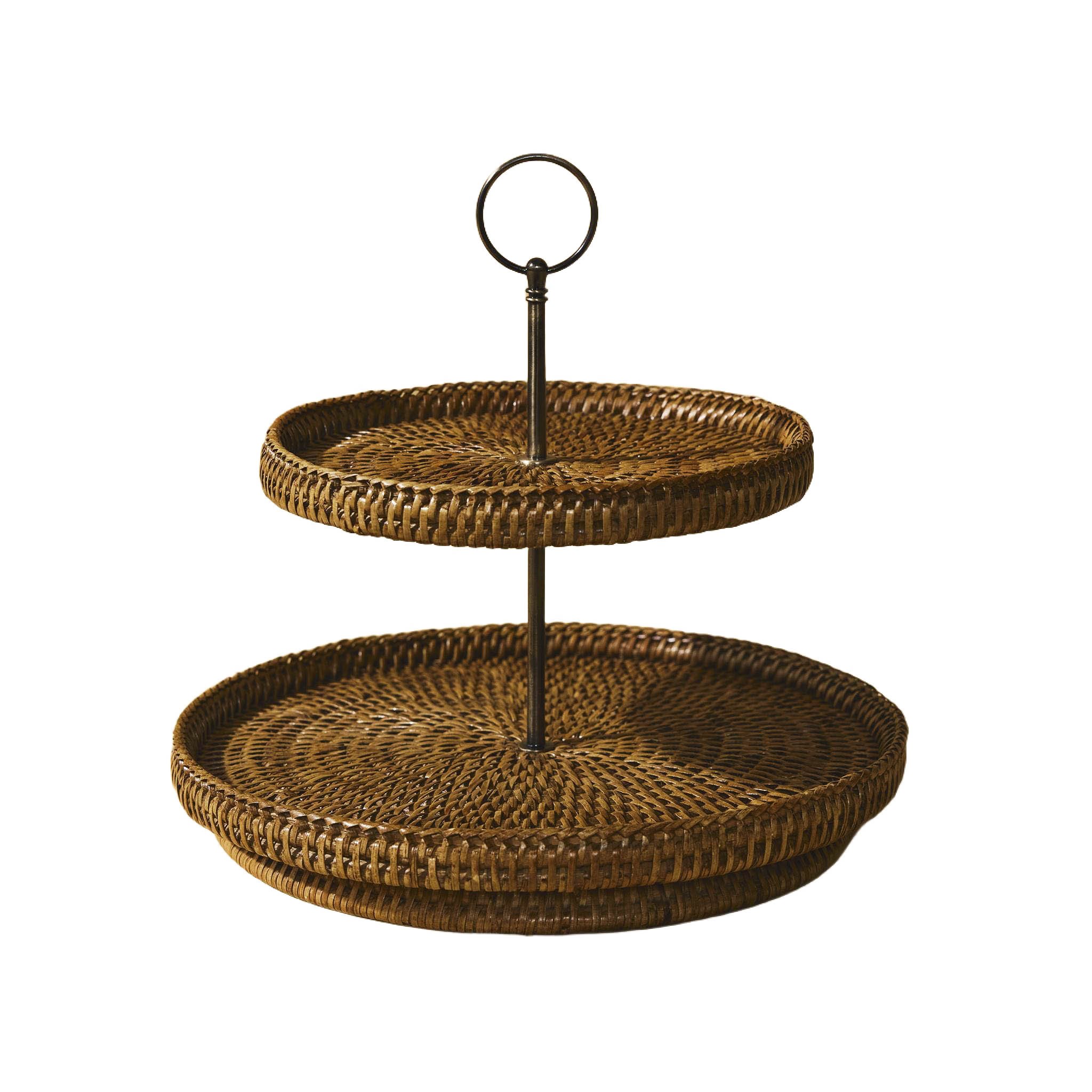 TLDT-L-HB-040 Büyük Çift Katlı Rattan Sunumluk 