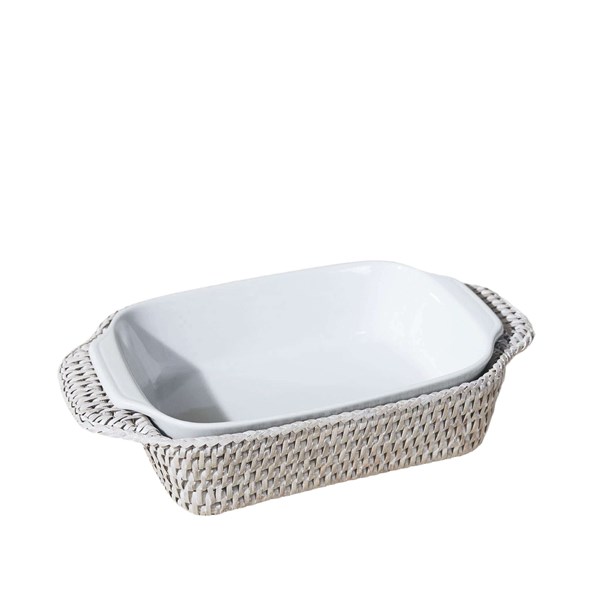 MRB-N-2W-009 Mini Dikdörtgen Rattan Fırın Kabı 